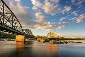 Iron Bridge Prints: Frank J Wood bridge, Topsham and Brunswick, Maine, USA