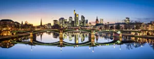 Central Business District Collection: Frankfurt am Main skyline panorama, Hesse, Germany
