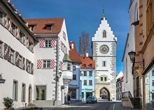 City Gate Prints: Franziskanerstrasse and Franziskanertor in Ueberlingen, Baden-Wurttemberg, Germany