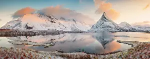 Walking Prints: Fredvang mountains Flakstad, Moskenesoya, Nordland, Norway