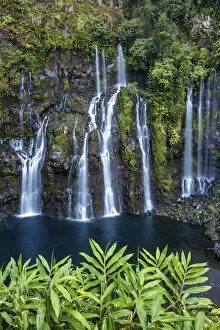 Images Dated 11th October 2021: French Overseas Territory, La Reunion, Cascades de Grand-Galet waterfall