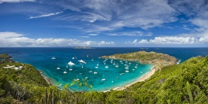 Leeward Islands Prints: French West Indies, St-Barthelemy, Colombier, Anse de Colombier bay