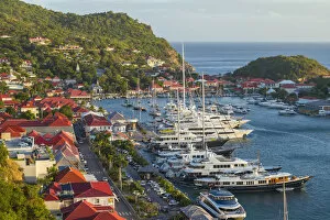 Images Dated 30th October 2017: French West Indies, St-Barthelemy, Gustavia, Gustavia Harbor from Fort Gustave