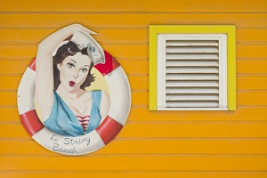 Images Dated 24th January 2017: French West Indies, St-Martin, Orient Beach, beach shop sign