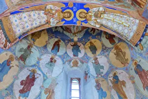 Suzdal Prints: Fresco painting, Transfiguration Cathedral