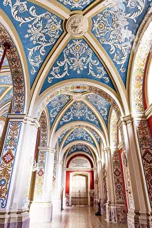 Frescoes Prints: Frescoes inside Nuestra Senora de La Candelaria de La Vina church, Salta, Argentina