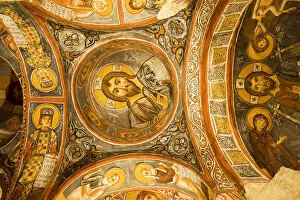 Images Dated 10th July 2008: Frescoes, rock-cut Byzantine Karanlik Kilise (Dark Church), Goreme Open Air Museum