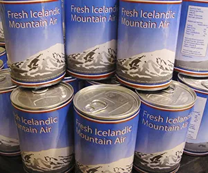 Fresh Icelandic mountain air in a can, Iceland
