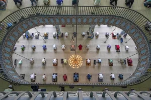 Dhaka Prints: Friday prayer held with social distancing in Baitul Mukarram Mosque in Dhaka, Bangladesh