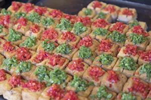 Fried tofu, Lijiang (UNESCO World Heritage Site), Yunnan, China
