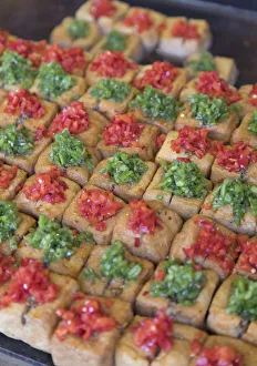 Images Dated 14th February 2017: Fried tofu, Lijiang (UNESCO World Heritage Site), Yunnan, China