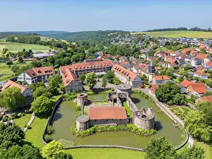 Moated Castle Prints: Friedewald moated Castle near Bad Hersfeld, Hesse, Germany