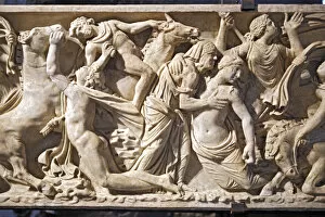 Frieze of Hellinistic sarcophagus, Colosseum, Rome, Italy