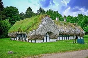 Thatched Roof Prints: Frilandsmuseet (Open-Air Museum) is an open-air museum on the northern outskirts of Copenhagen