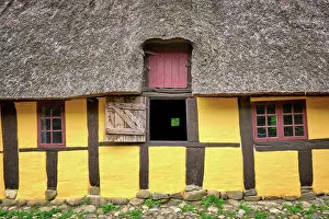 Denmark Prints: Frilandsmuseet (Open-Air Museum) is an open-air museum on the northern outskirts of Copenhagen