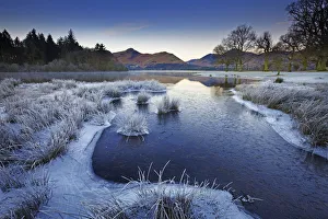 Frost Along Derwent Water, Lake District National Park, Cumbria, England