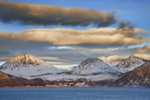 Kvaloya Prints: Frosty mountains on Kvaloya - Norway, Troms, Kvaloya, Sandneshamn