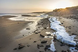 Mudflat Prints: Frozen mudflats near Kampen, Sylt, Schleswig-Holstein, Germany
