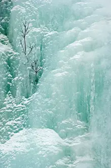 Frozen waterfall. Mt. Robson Provincial Park Mount Robson Provincial Park, British Columbia, Canada