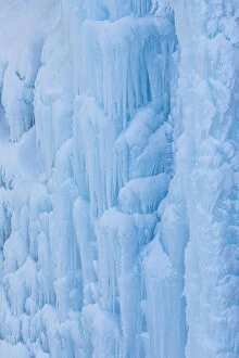 Icicles Collection: Frozen waterfall, Shiretoko National Park, Hokkaido, Japan