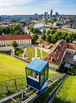 Funicular Prints: Funicular to the Castle Hill, Vilnius, Lithuania