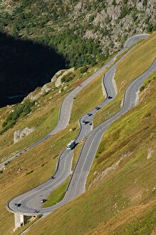 Furka Pass road, Uri Alps, Valais, Switzerland