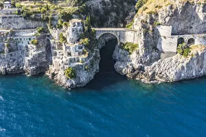 Images Dated 3rd November 2021: Furore Fjord from above, Amalfi Coast, Campania, Italy