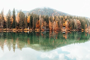 Environment Prints: Fusine Lakes in Autumn, Friuli Venezia Giulia, Italy