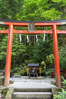 Religious Architecture Prints: Futara Reisen Sacred Spring in Futarasan Temple (UNESCO World Heritage Site)