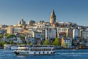 Images Dated 10th May 2015: Galata district skyline with Galata Tower, Istanbul, Turkey