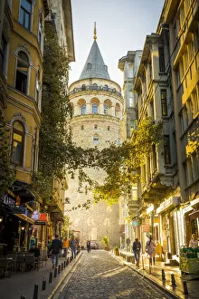 Street Scene Collection: Galata Tower, Beyoglu, Istanbul, Turkey