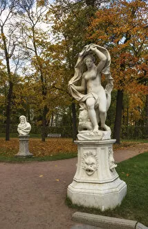 Images Dated 22nd March 2021: Galatea and Boreas statues in Catherine Park, Pushkin (Tsarskoye Selo), near St