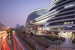 Contemporary Architecture Prints: Galaxy SOHO (designed by Zaha Hadid) at dusk, Beijing, China
