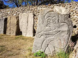 Dancers Prints: Gallery of The Dancers, Monte Alban Archaeological Site, Oaxaca State, Mexico