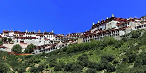 Tibet Prints: Ganden Monastery, Wangbur Mountain, Lhasa, Tibet, China