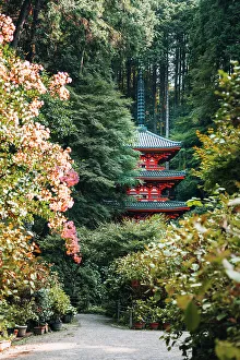Prayer Prints: Gansen-ji temple, pagoda and garden near Kyoto, Japan