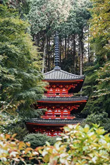 Prayer Prints: Gansen-ji temple, pagoda and garden near Kyoto, Japan