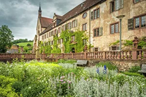 Taubertal Prints: Garden of Bronnbach Monastery near Wertheim