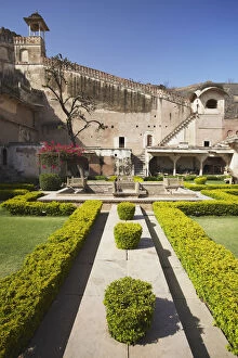 Garden in Chitrasala, Bundi Palace, Bundi, Rajasthan, India