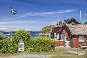 Images Dated 15th July 2021: Garden gate on the archipelago island of Sandhamn, Stockholm County, Sweden
