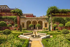 Garden of the Patio of Casa de Pilatos, Svilla, Andalusia, Spain