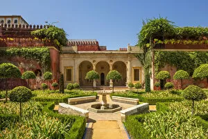 Images Dated 12th June 2018: Garden of the Patio of Casa de Pilatos, Svilla, Andalusia, Spain