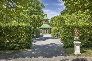 Royal Castle Prints: Garden pavilion in the park of Drottningholm Palace near Stockholm, Sweden