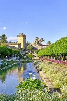 Gardens of the Alcazar de los Reyes Cristianos (Alcazar of the Christian Kings), Cordoba. Andalucia, Spain