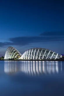 Greenhouse Prints: Gardens by the Bay at dawn, Singapore