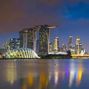 South East Asian Collection: Gardens by the Bay and Marina Bay Sands Hotel, Singapore