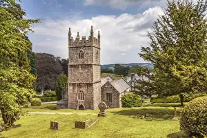 Gardens of Lanhydrock House at Bodmin, Cornwall, England
