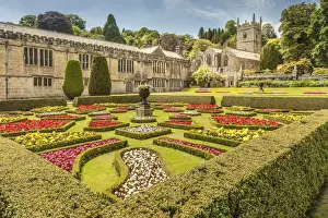 Gardens of Lanhydrock House at Bodmin, Cornwall, England