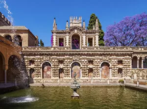 Images Dated 3rd June 2021: Gardens in Reales Alcazares de Sevilla, Alcazar of Seville, UNESCO World Heritage Site
