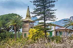 Bunyola Prints: Gardens and Villa Francisco, Bunyola, Mallorca, Balearic Islands, Spain